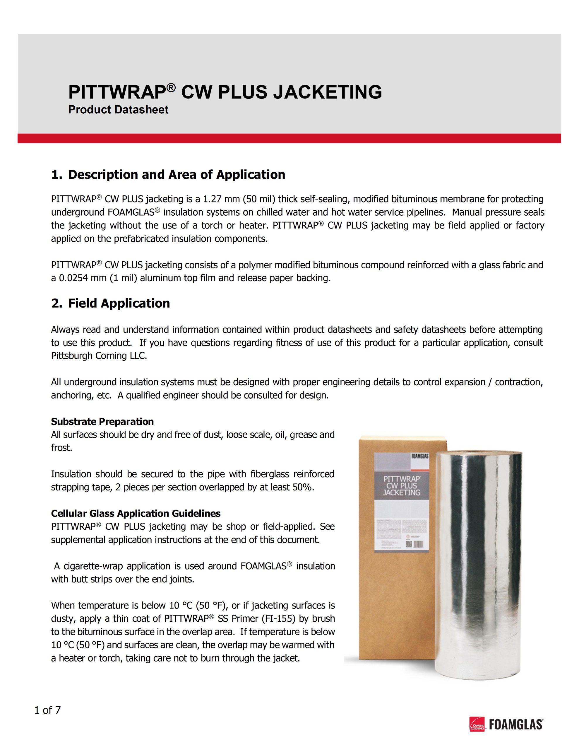 PDS-PITTWRAP CW PLUS jacket and Instruction